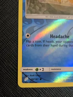 Psyduck 26/181 Common Team Up Pokemon Reverse Holo LP - Image 5