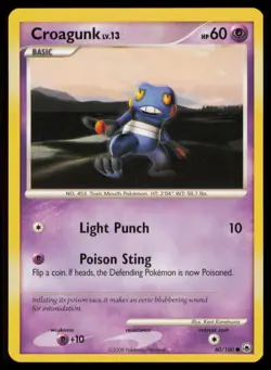 Croagunk 60/100 Common Majestic Dawn Pokemon Lightly Played - Image 1