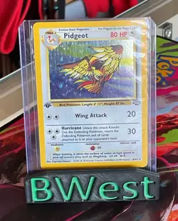 Pidgeot LP 1st Edition Jungle Holo Rare 8 Pokemon Vintage Wizards WOTC 1999 - Image 1