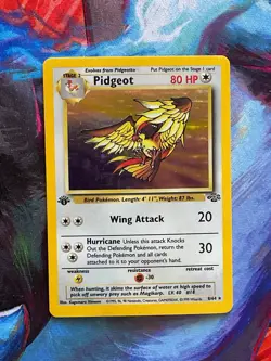 Pidgeot LP 1st Edition Jungle Holo Rare 8 Pokemon Vintage Wizards WOTC 1999 - Image 2