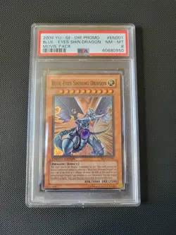 Yu-Gi-Oh! PSA 8 Blue-eyes Shining Dragon MOV-EN001 Limited Edition Super rare - Image 1