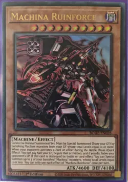 YuGiOh Machina Ruinforce Ultra Rare 1st Edition BODE-EN028 NM - Image 1