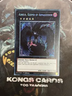 BLGG-EN096 Adreus, Keeper of Armageddon Secret Rare YuGiOh! NEW - Image 1