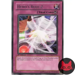 Yugioh Hero's Rule 2 DP06-EN025 Rare 1st Edition NM - Image 1