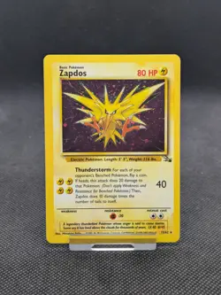 Zapdos 15/62 Pokemon Card Fossil Holo Rare WOTC 3rd Print LP EXCELLENT - Image 1