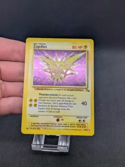 Zapdos 15/62 Pokemon Card Fossil Holo Rare WOTC 3rd Print LP EXCELLENT - Image 3