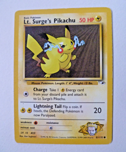 Pokemon Card: Lt. Surge’s Pikachu 81/132 MINT - Image 1