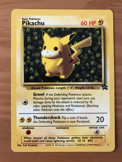 1 | Pikachu | WOTC Black Star Promo | Pokemon Card | Lightly Played/Good - Image 1