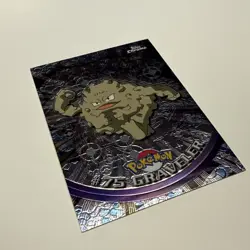 Graveler 75 Topps Chrome Series 1 TV Animation Foil Pokemon Card LP - Image 2