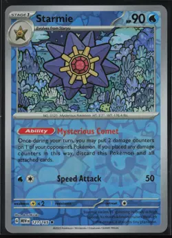 Starmie 121/165 Pokemon 151 Rare Near Mint Reverse Holo Card - Image 1