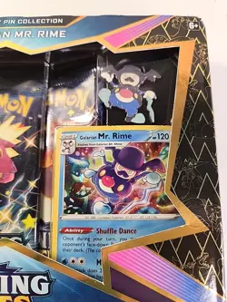 Pokemon Shining Fates Galarian Mr. Mime Mad Party Pin Collection Box Sealed New 820650808685 - Image 2