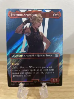 MTG Prompto Argentum Borderless SURGE FOIL #0532 Final Fantasy Uncommon NM/M - Image 1