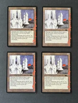 4x Ivory Tower MTG Magic Antiquities Signed Margaret Organ-Keen - Image 1