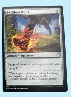 Swiftfoot Boots, Kaldheim Commander, NM Near Mint, Magic the Gathering MTG - Image 1