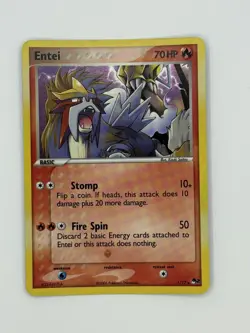 2005 Entei - 1/17 - Pokemon Pop Series 2 Non-Holo Rare Card Promo - Image 1