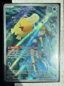 Pokemon TCG Misty's Psyduck 193/182 Full Art Holo Illustration Rare HP 70 - Image 2