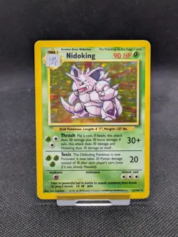 Nidoking 11/102 Base Set Holo Rare Pokemon WOTC Played - Image 1