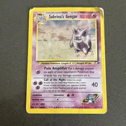Pokemon Sabrina's Gengar 14/132 Gym Challenge Holo Rare 80 HP English 2000 - Image 1
