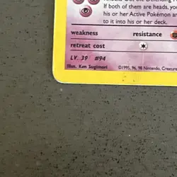 Pokemon Sabrina's Gengar 14/132 Gym Challenge Holo Rare 80 HP English 2000 - Image 4