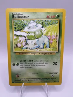 Pokemon TCG Bulbasaur Base Set 44/102 Regular 1999-2000 Wizards Base Set... - Image 1