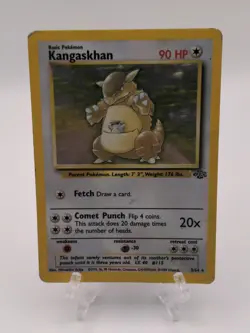 1999 Pokemon Jungle Kangaskhan 5/64 Holo Rare WOTC LP Vintage (Poor Condition) - Image 1