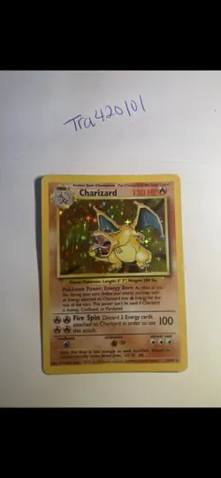 Pokemon TCG Charizard Base Set Holo Rare 4/102 1999 - Image 2