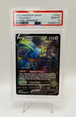 2022 POKEMON SWSH FA/ZACIAN V ASTRAL RADIANCE #TG21 - PSA 10 GEM MINT - Image 1