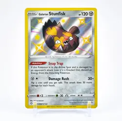 Galarian Stunfisk - SV088/SV122 Shining Fates SHINY Holo Rare Pokemon - NM/MINT - Image 1