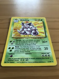 Pokemon - Nidoking - Holo - Base Set Unlimited - Moderate Play - Image 2