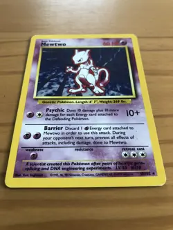 Pokemon - Mewtwo - Holo - Base Set Unlimited - Heavy Play/Moderate Play - Image 2