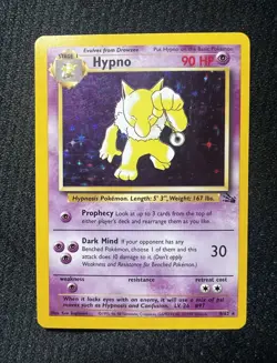 Wizards of the Coast Hypno 8/62 Fossil Holo Rare 90 HP ENG 1999 - Image 1