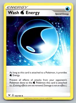 Pokemon TCG SWSH04: Vivid Voltage Wash Water Energy 165/185 - Image 1