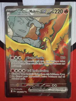 Pokemon TCG S&V Destined Rivals Set: Team Rocket's Moltres EX 208/182 - Image 1