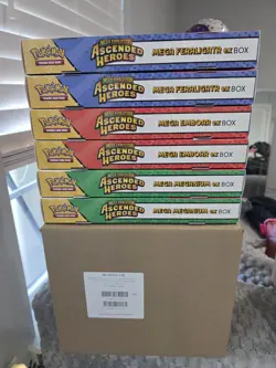 Pokemon Ascended Heroes EX Collection Box Case (6 Boxes) New Factory Sealed - Image 1