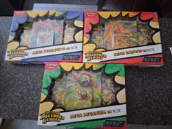 Pokemon Ascended Heroes Meganium, Emboar, Feraligatr ex Box Lot Set 3 Sealed - Image 1