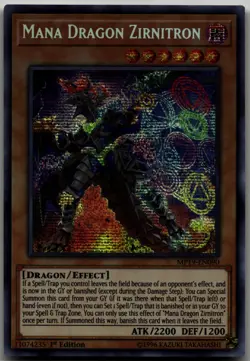 Mana Dragon Zirnitron Prismatic Secret Rare 2019 Gold Sarcophagus Tin Mega Pack - Image 1