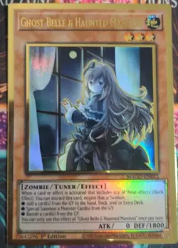 Yu-Gi-Oh! Ghost Belle & Haunted Mansion MAGO-EN012 1st Premium Gold Rare - Image 1