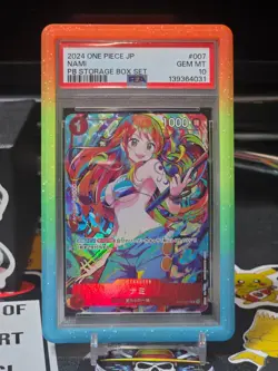 ☠☠ One Piece Premium Booster The Best Storage Box Set #007 Nami PSA 10 - Image 1