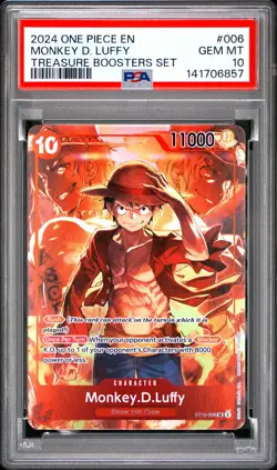 Monkey D. Luffy PSA10 2024 One Piece Promos Treasure Boosters Set #006 - Image 1