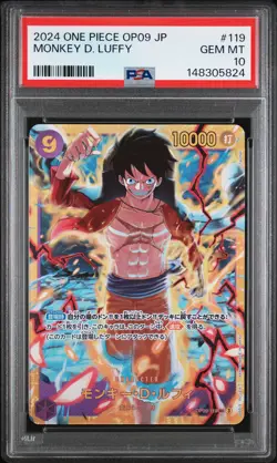 2024 ONE PIECE JAPANESE OP09-EMPERORS IN THE NEW WORLD MONKEY D. LUFFY PSA 10 - Image 1