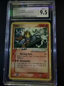 Pokemon Entei Gold Star EX Unseen Forces #113/115 CGC 9.5 - Image 1
