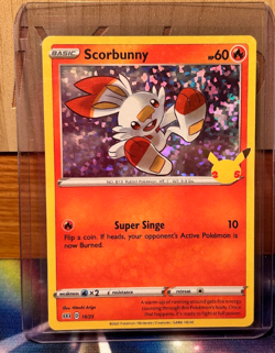 Pokemon McDonalds 25th Anniversary 16/25 Scorbunny Holo - Image 1