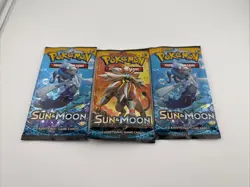 Pokemon Sun & Moon Base Booster Pack - 10 Cards New Factory Sealed [3 Packs] 820650801945 - Image 1