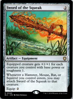 Sword of the Squeak 40 Rare Commander: Bloomburrow Magic: The Gathering NM - Image 1