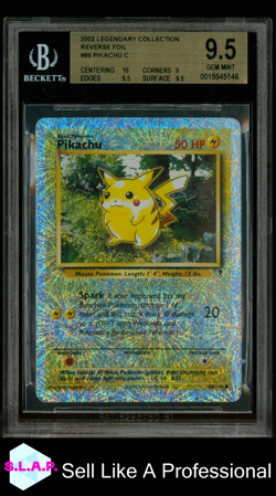 PIKACHU POKEMON REVERSE LEGENDARY COLLECTION 86 2002 ENGLISCH BGS 9.5 - Image 1