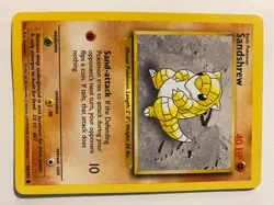Pokemon TCG Sandshrew Original Base Set 62/102 Common 1999 WOTC LP - Image 1