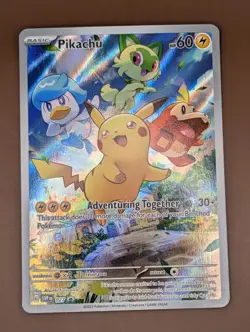 Pokemon TCG Pikachu SVP027 Scarlet & Violet Black Star Promo - Image 1