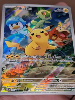 Pokemon TCG Pikachu SVP027 Scarlet & Violet Black Star Promo - Image 2