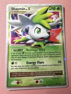 Pokemon Company Shaymin Lv.X 127/127 Platinum Ultra Rare Holo 110 HP ENG 2009 - Image 1