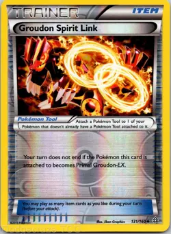 Groudon Spirit Link 131/160 Uncommon Primal Clash Pokemon Reverse Holo NM - Image 1